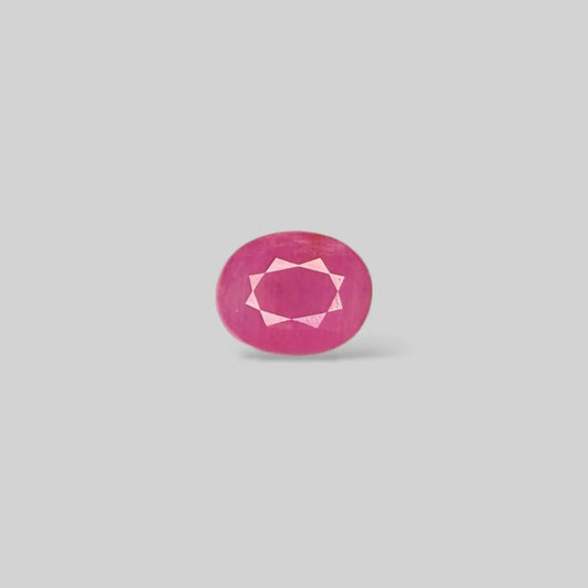 Natural Ruby Oval/Faceted Cut - 4.55 Carats
