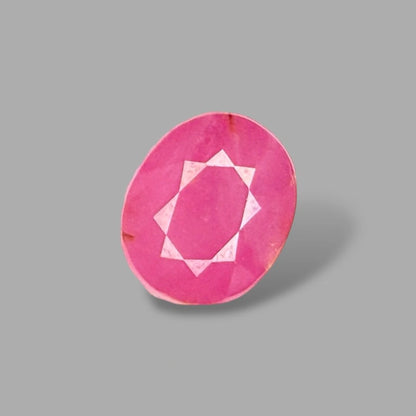 Natural Ruby Oval/Faceted Cut - 5.12 Carat