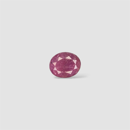 Natural Ruby Oval/Faceted Cut - 5.44 Carats