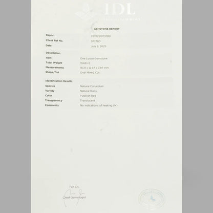 Natural Ruby Oval Mixed Cut - 19.68 Carats