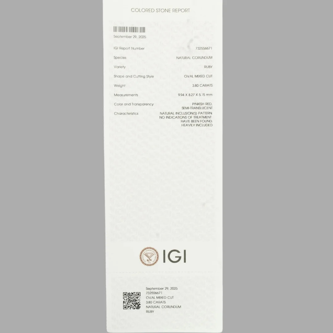 Natural Ruby Oval Mixed Cut - 3.80 Carats