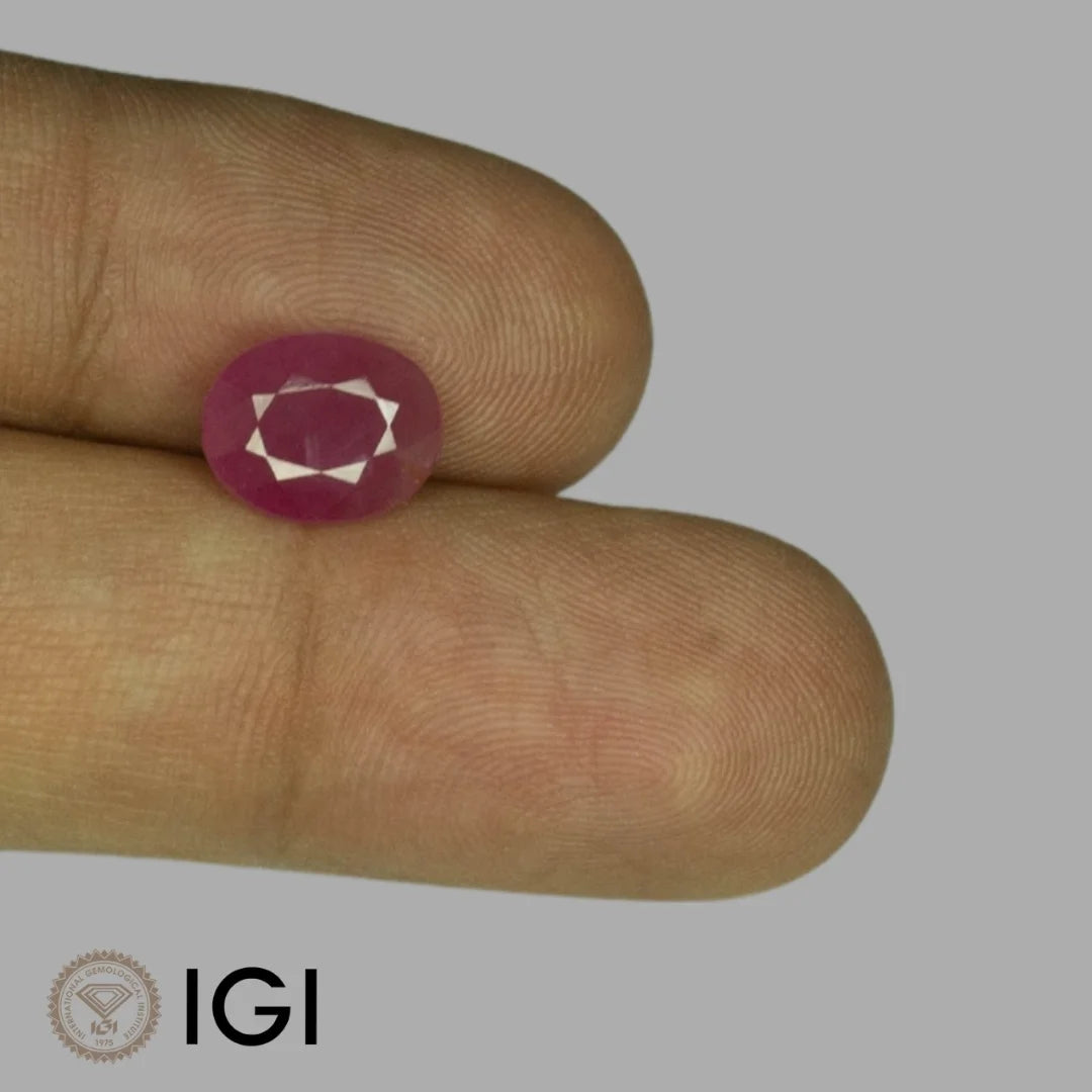 Natural Ruby Oval Mixed Cut - 3.81 Carats