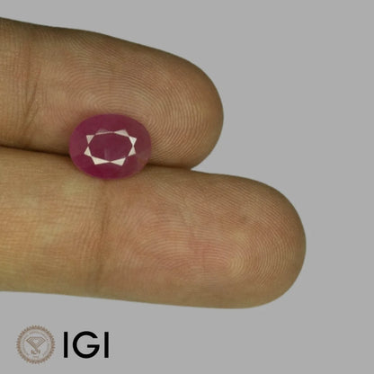 Natural Ruby Oval Mixed Cut - 3.81 Carats