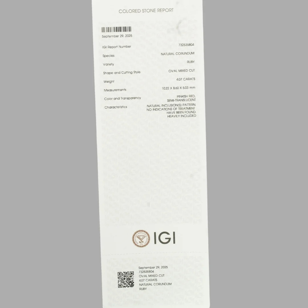 Natural Ruby Oval Mixed Cut - 4.07 Carats