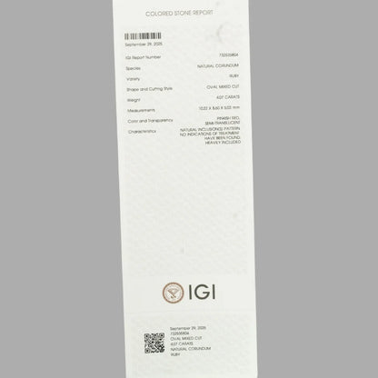 Natural Ruby Oval Mixed Cut - 4.07 Carats