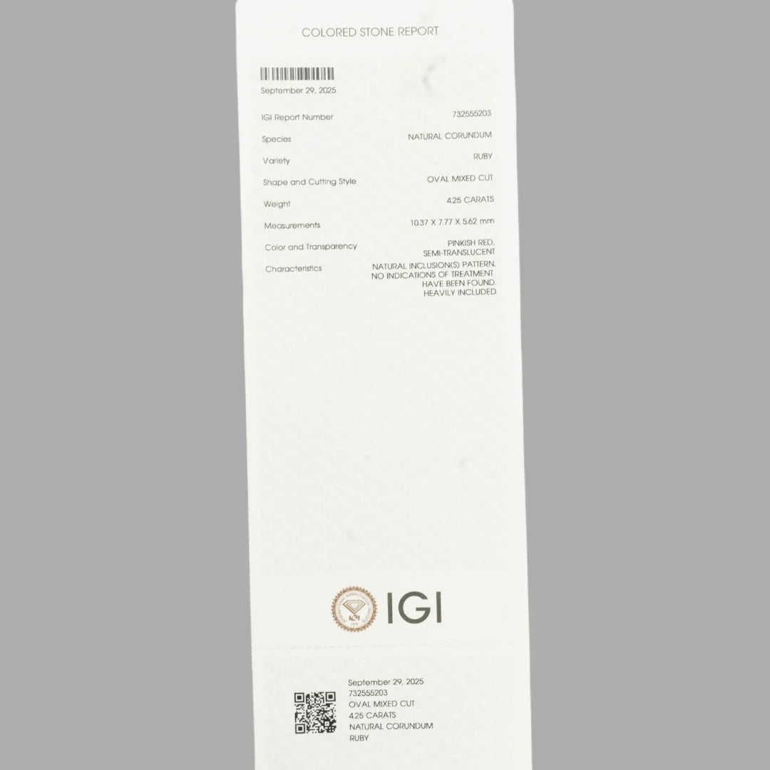 Natural Ruby Oval Mixed Cut - 4.25 Carats