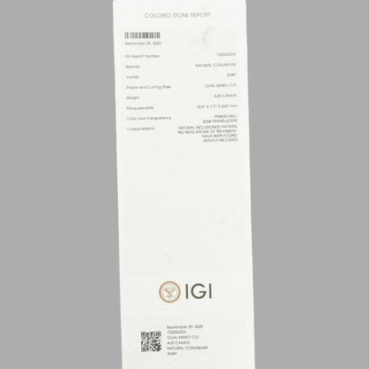 Natural Ruby Oval Mixed Cut - 4.25 Carats