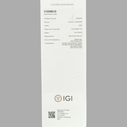 Natural Ruby Oval Mixed Cut - 4.39 Carats