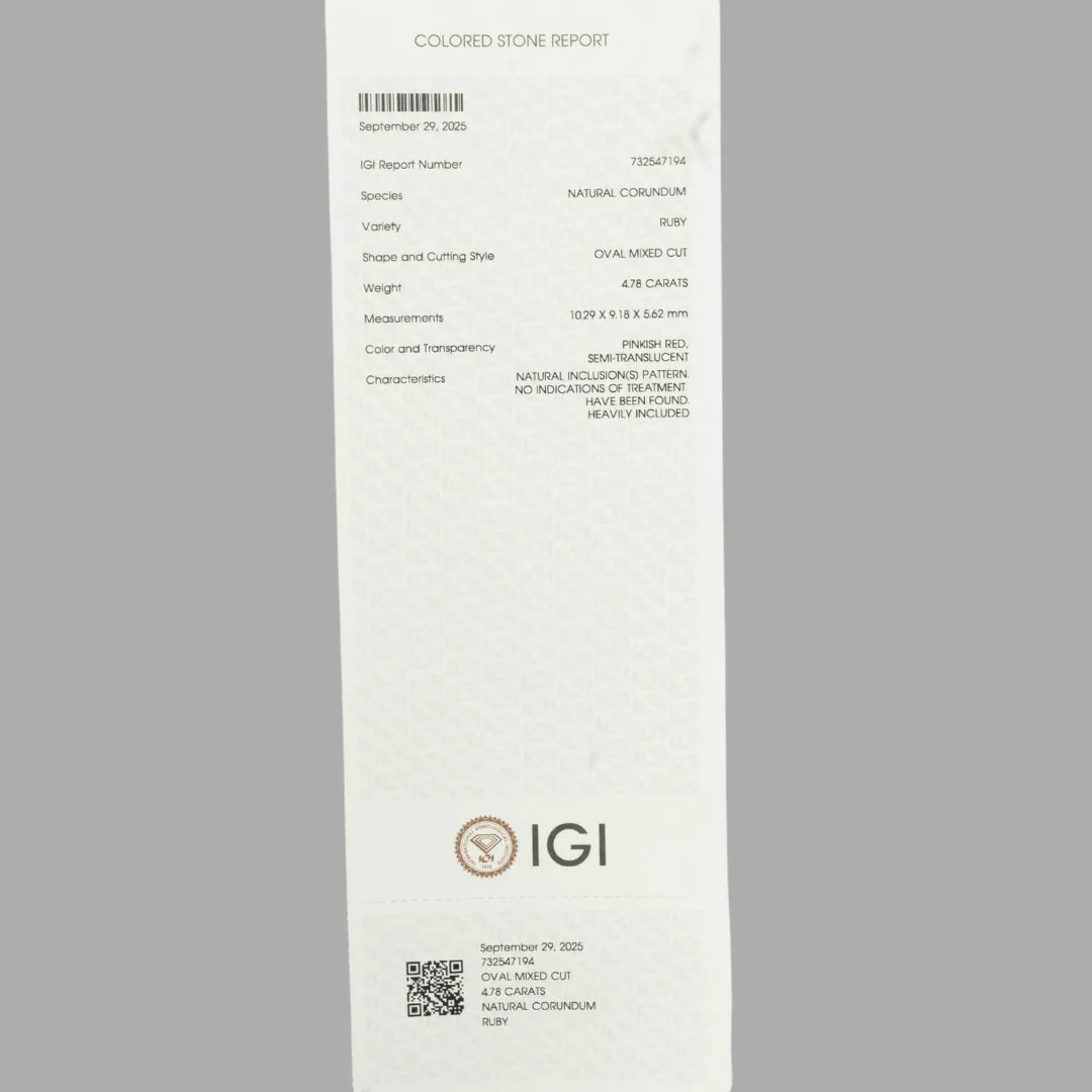 Natural Ruby Oval Mixed Cut - 4.78 Carats