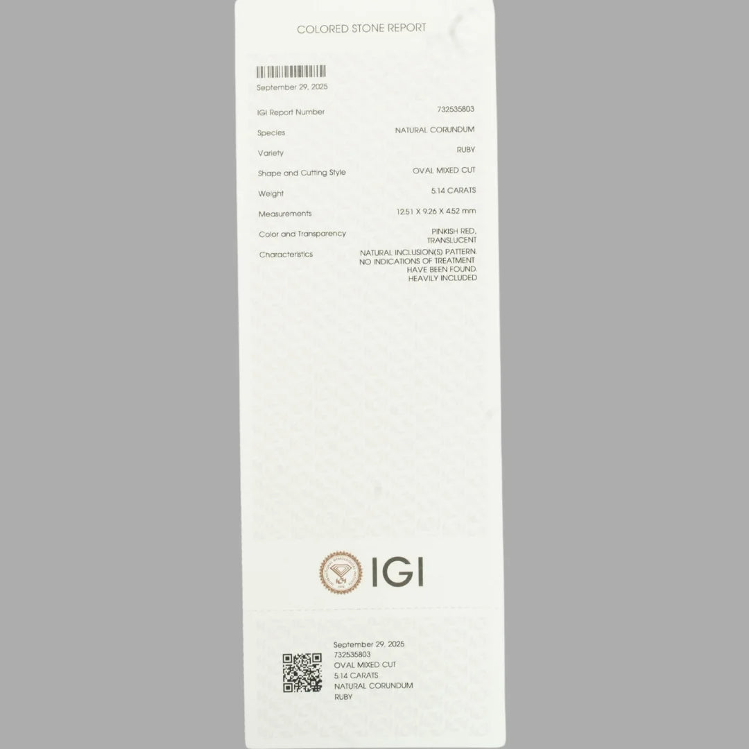 Natural Ruby Oval Mixed Cut - 5.14 Carats