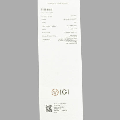 Natural Ruby Oval Mixed Cut - 5.70 Carats