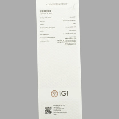 Natural Ruby Oval Mixed Cut - 5.93 Carats