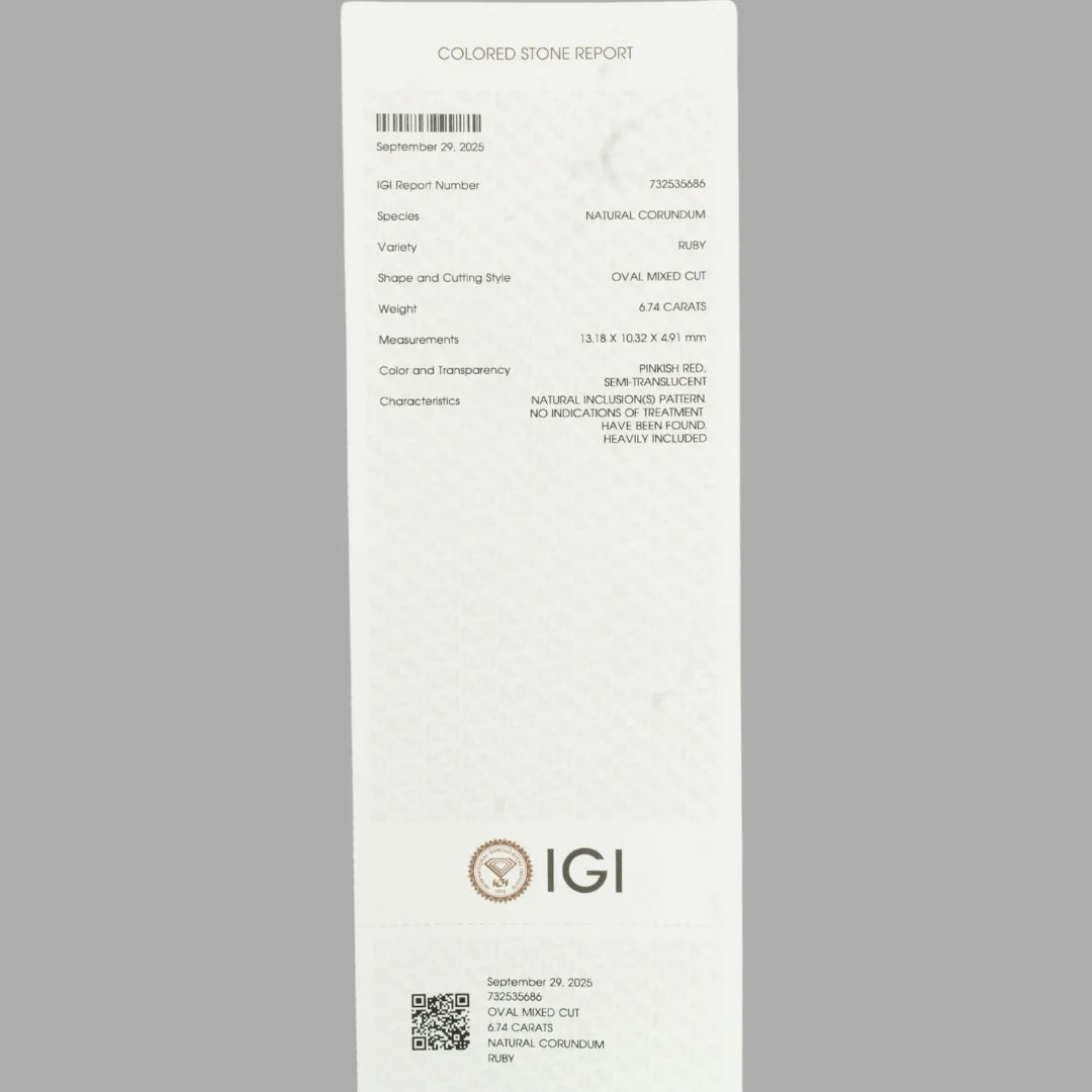 Natural Ruby Oval Mixed Cut - 6.74 Carats