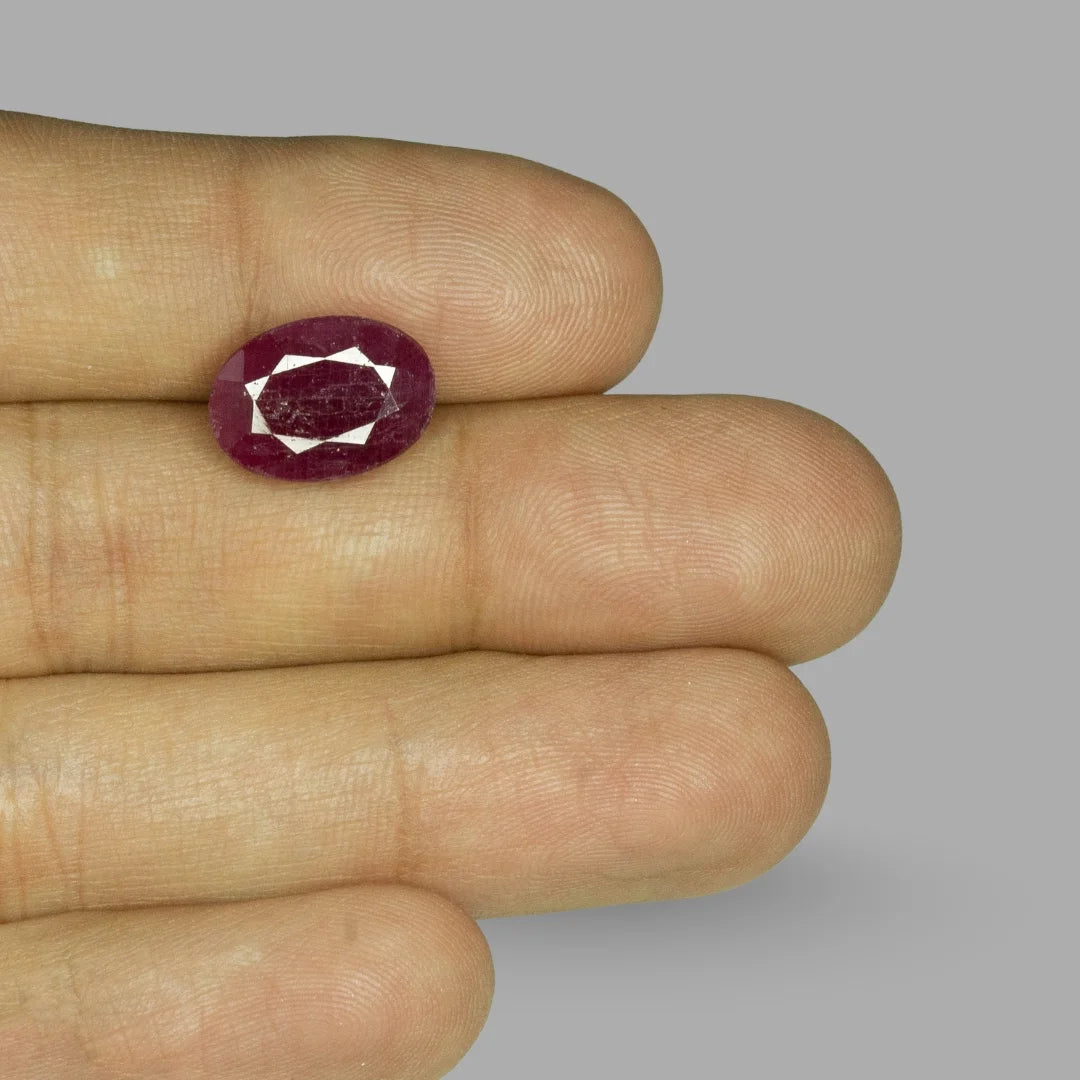 Polygon Cut Ruby Natural Ruby Oval Mixed Cut - 7.24 Carats – Rasikh Gems