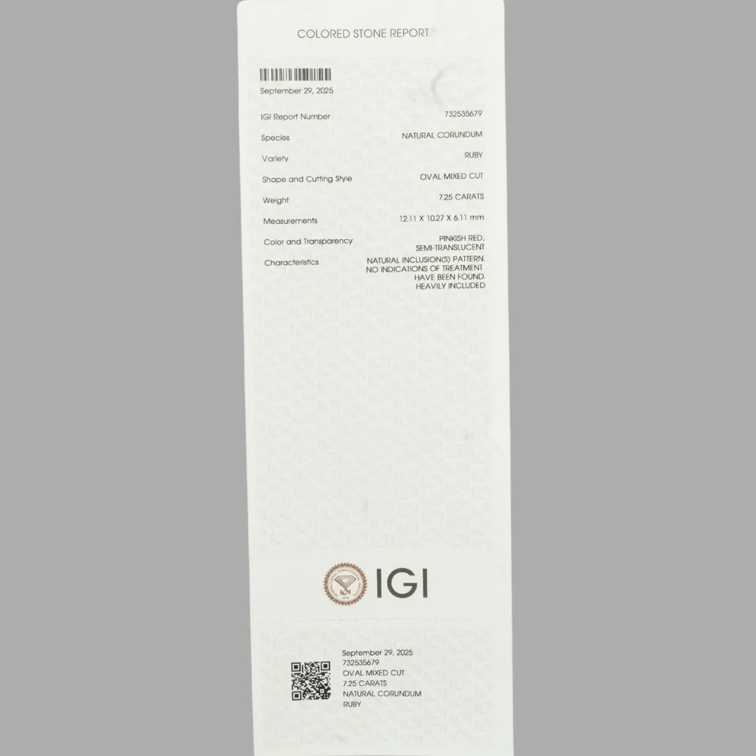 Natural Ruby Oval Mixed Cut - 7.25 Carats