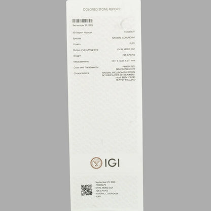 Natural Ruby Oval Mixed Cut - 7.25 Carats