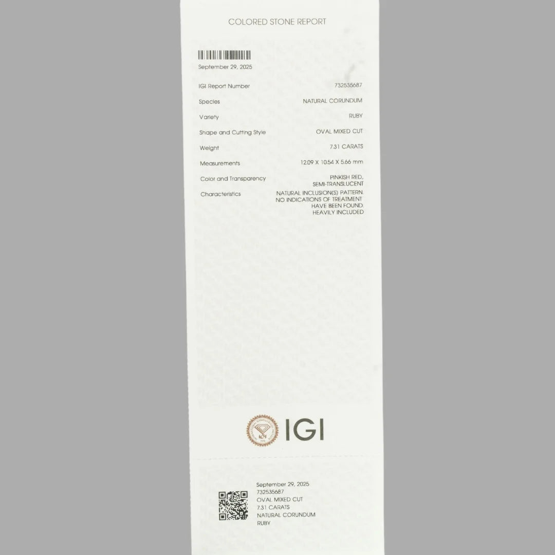Natural Ruby Oval Mixed Cut - 7.31 Carats