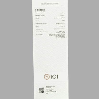Natural Ruby Oval Mixed Cut - 7.31 Carats