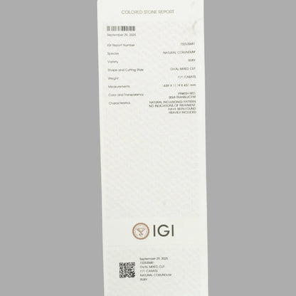 Natural Ruby Oval Mixed Cut - 7.71 Carats