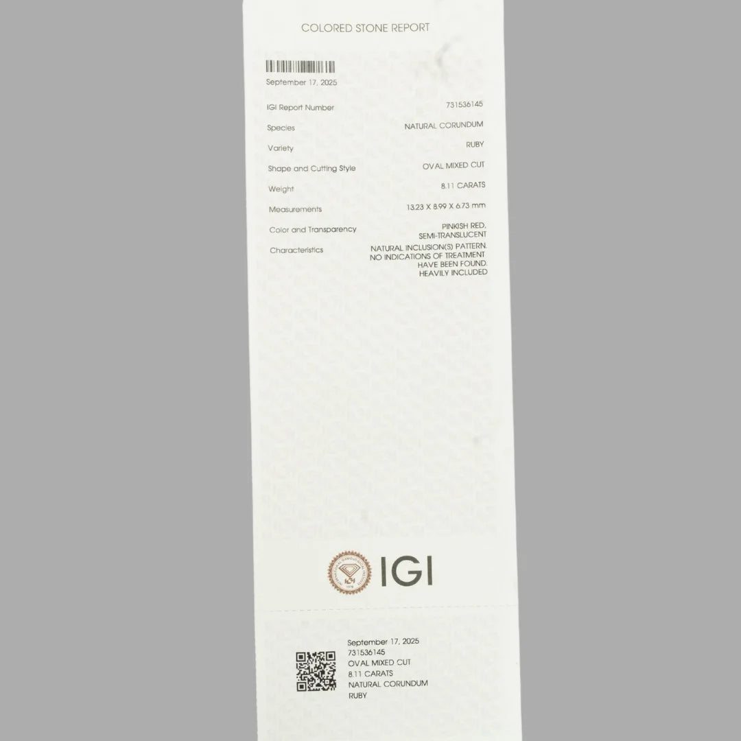 Natural Ruby Oval Mixed Cut - 8.11 Carats