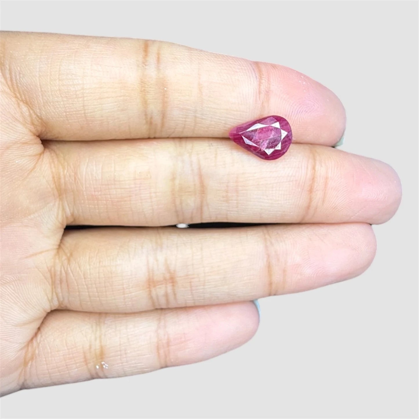 Natural Ruby Pear/Faceted Cut - 2.74 Carats