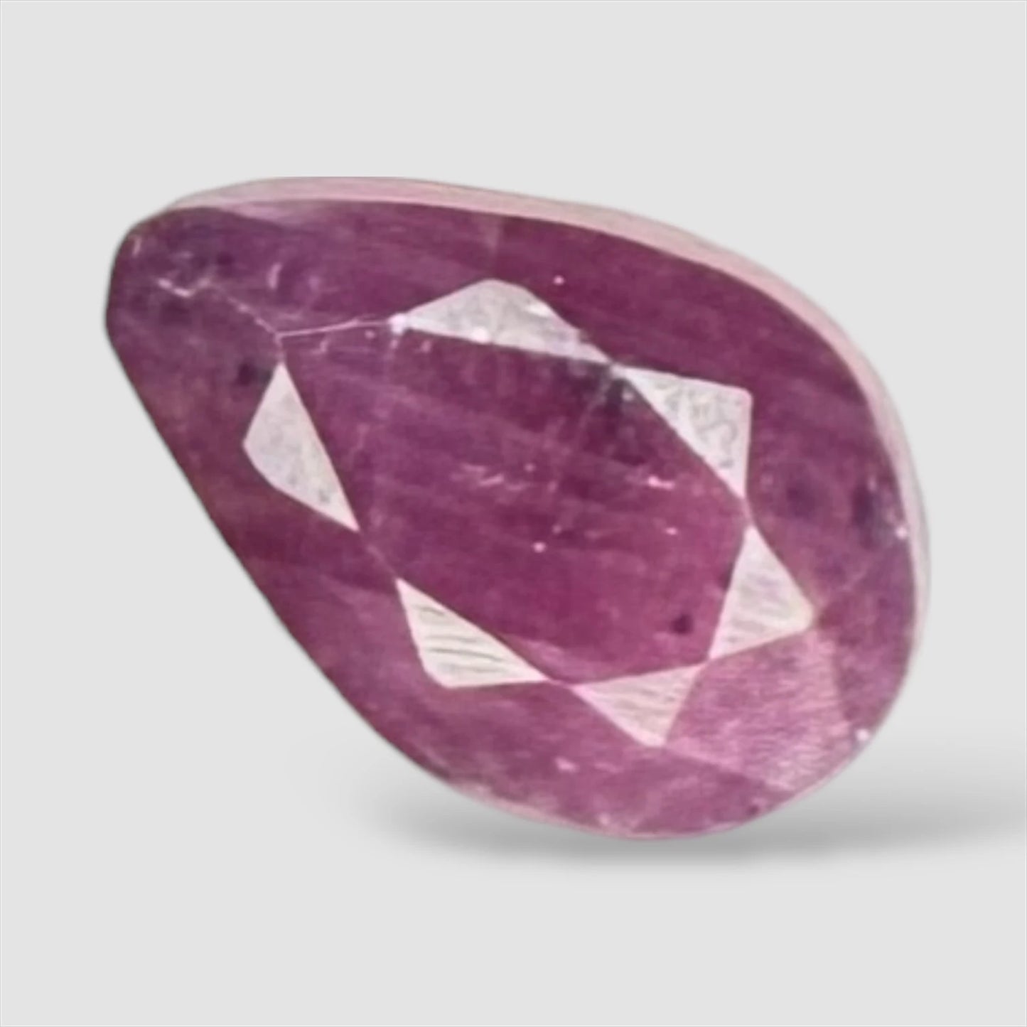 Natural Ruby Pear/Faceted Cut - 4.68 Carats