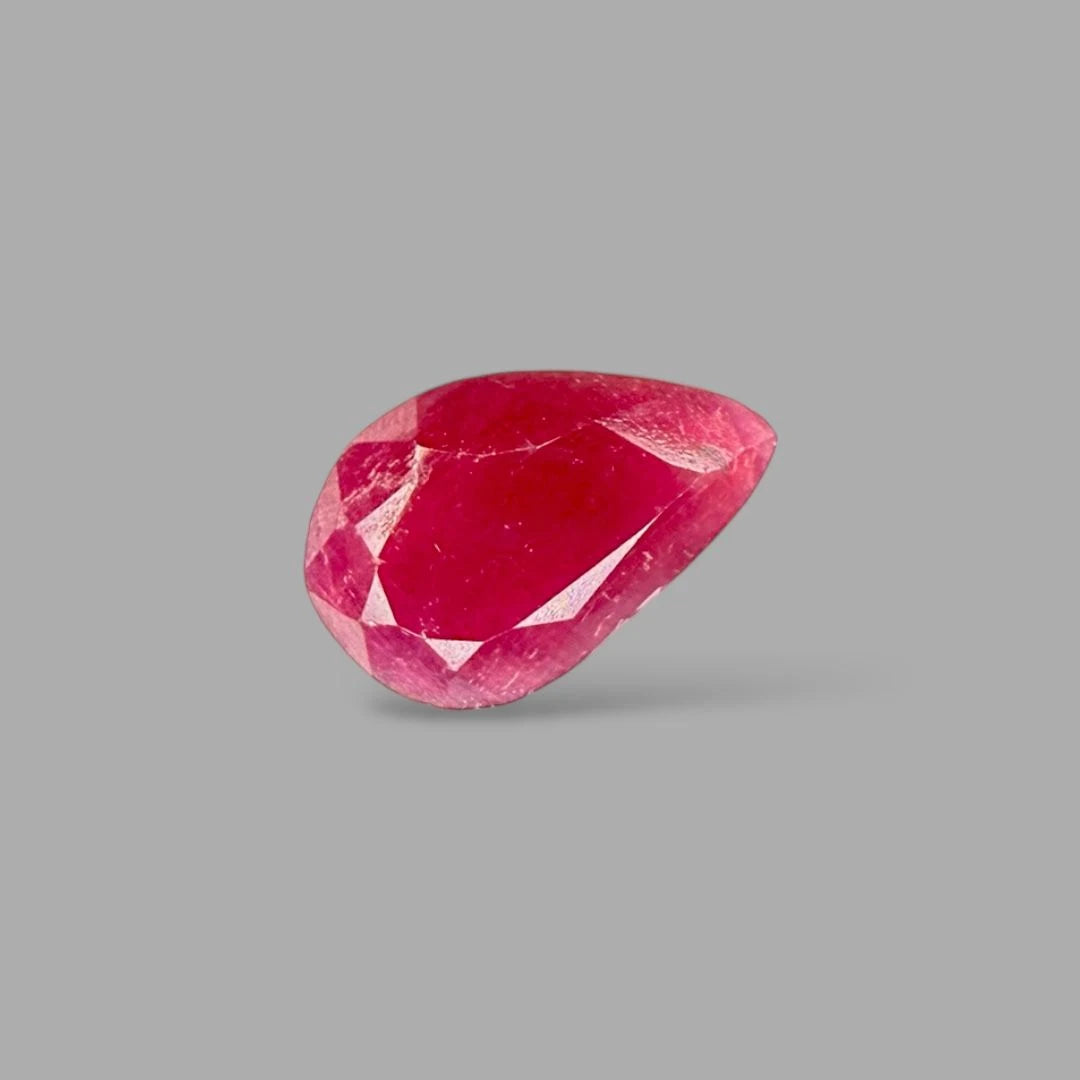 Natural Ruby Pear/Faceted Cut - 6.14 Carats