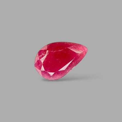 Natural Ruby Pear/Faceted Cut - 6.14 Carats