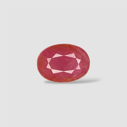 Natural Ruby Stone Certified - Oval 6.47 Carats 12.34x9.20x5.93 mm Size