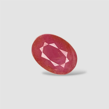 Natural Ruby Stone Certified - Oval 6.47 Carats 12.34x9.20x5.93 mm Size