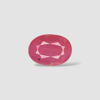 Natural Ruby Stone with Certificate - Oval 4.87 Carats 11.63x8.48x4.97mm Size