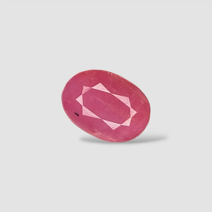 Natural Ruby Stone with Certificate - Oval 4.87 Carats 11.63x8.48x4.97mm Size