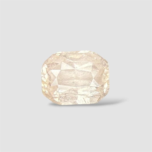 Natural White Sapphire Cut-Cornered Rectangular Cut - 9.12 Carats