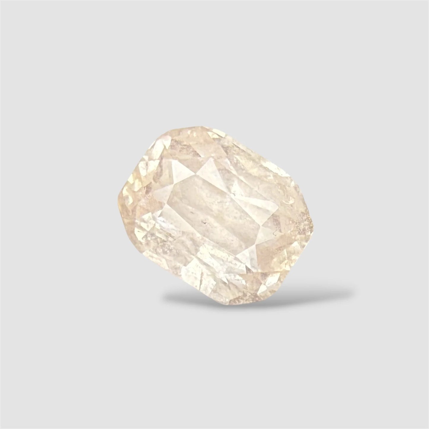 Natural White Sapphire Cut-Cornered Rectangular Cut - 9.12 Carats
