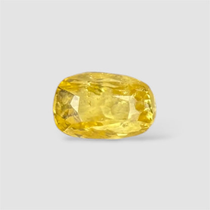 Natural Yellow Sapphire Cushion/Faceted Cut - 3.05 Carats