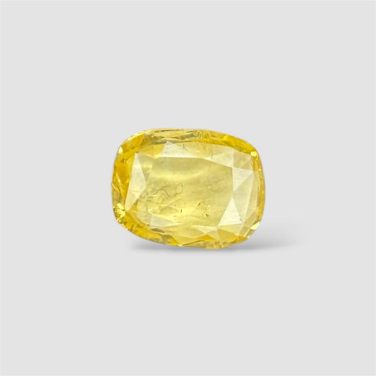 Natural Yellow Sapphire Cushion/Faceted Cut - 3.77 Carats
