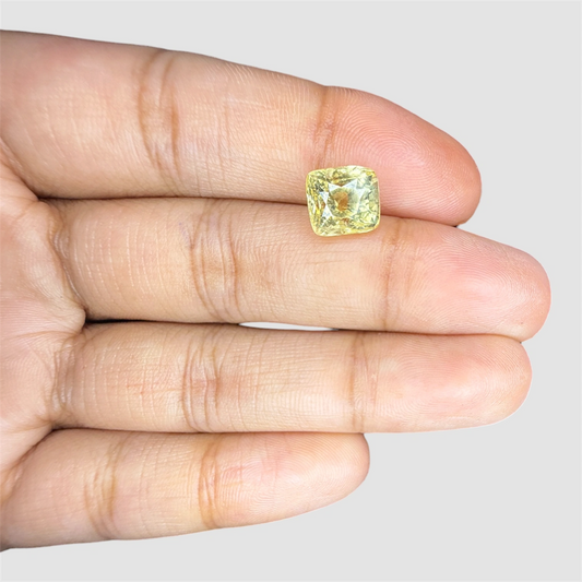 Natural Yellow Sapphire Cushion Mixed Cut - 4.22 Carats