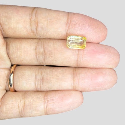 Natural Yellow Sapphire Cushion Mixed Cut - 4.59 Carats
