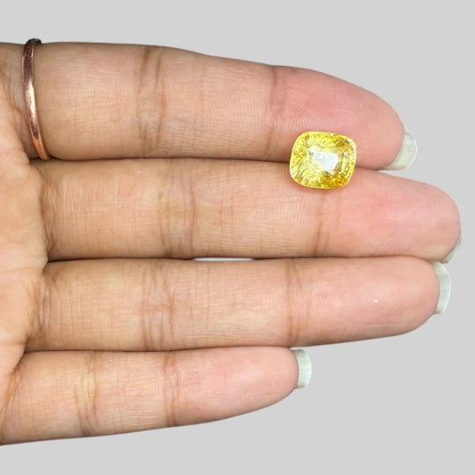 Natural Yellow Sapphire Cushion Mixed Cut - 5.24 Carats