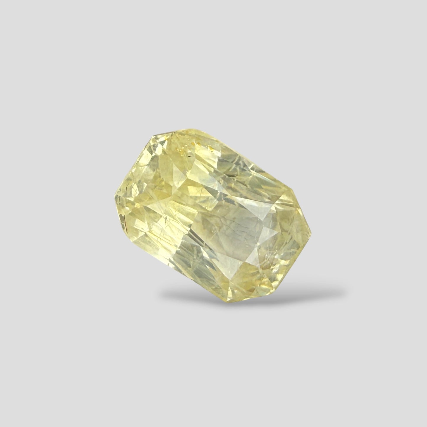 Natural Yellow Sapphire Cut Cornered Rectangular Mixed Cut - 7.56 Carats