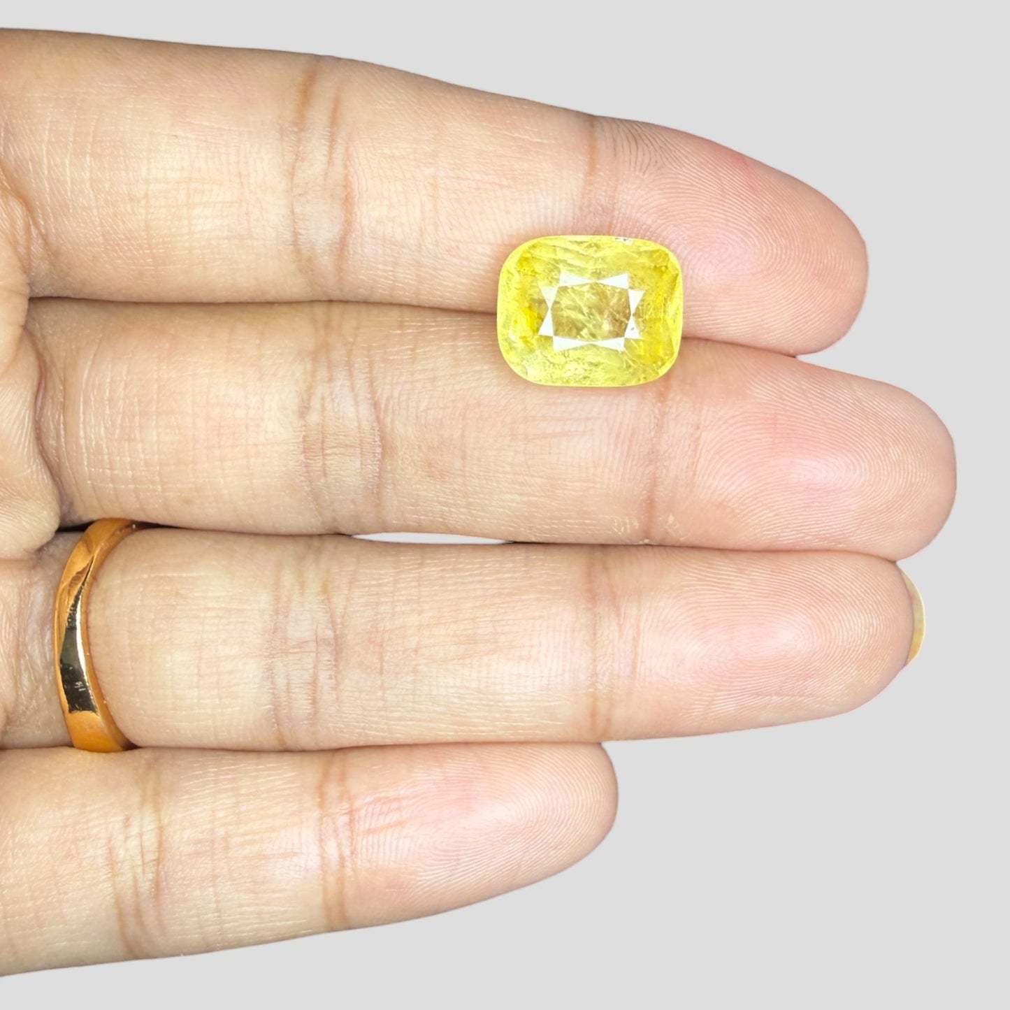 Natural Yellow Sapphire Cut Cornered Rectangular Mixed Cut - 8.63 Carats