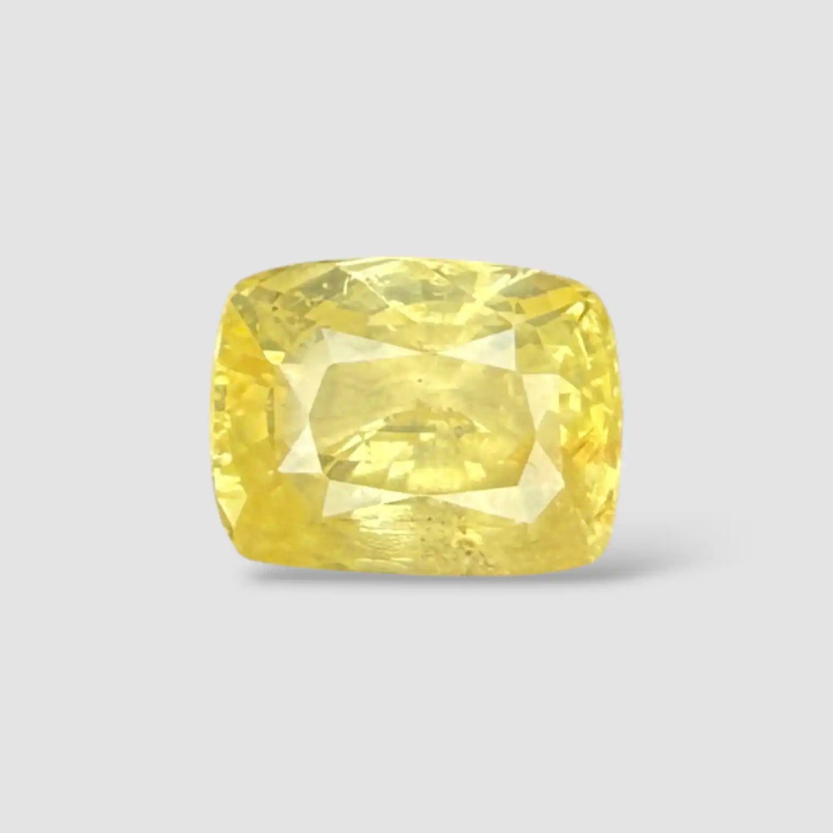 Natural Yellow Sapphire Gemstone In Cushion Shape 5.09 Carats 10.30x7.96x6.18mm Size