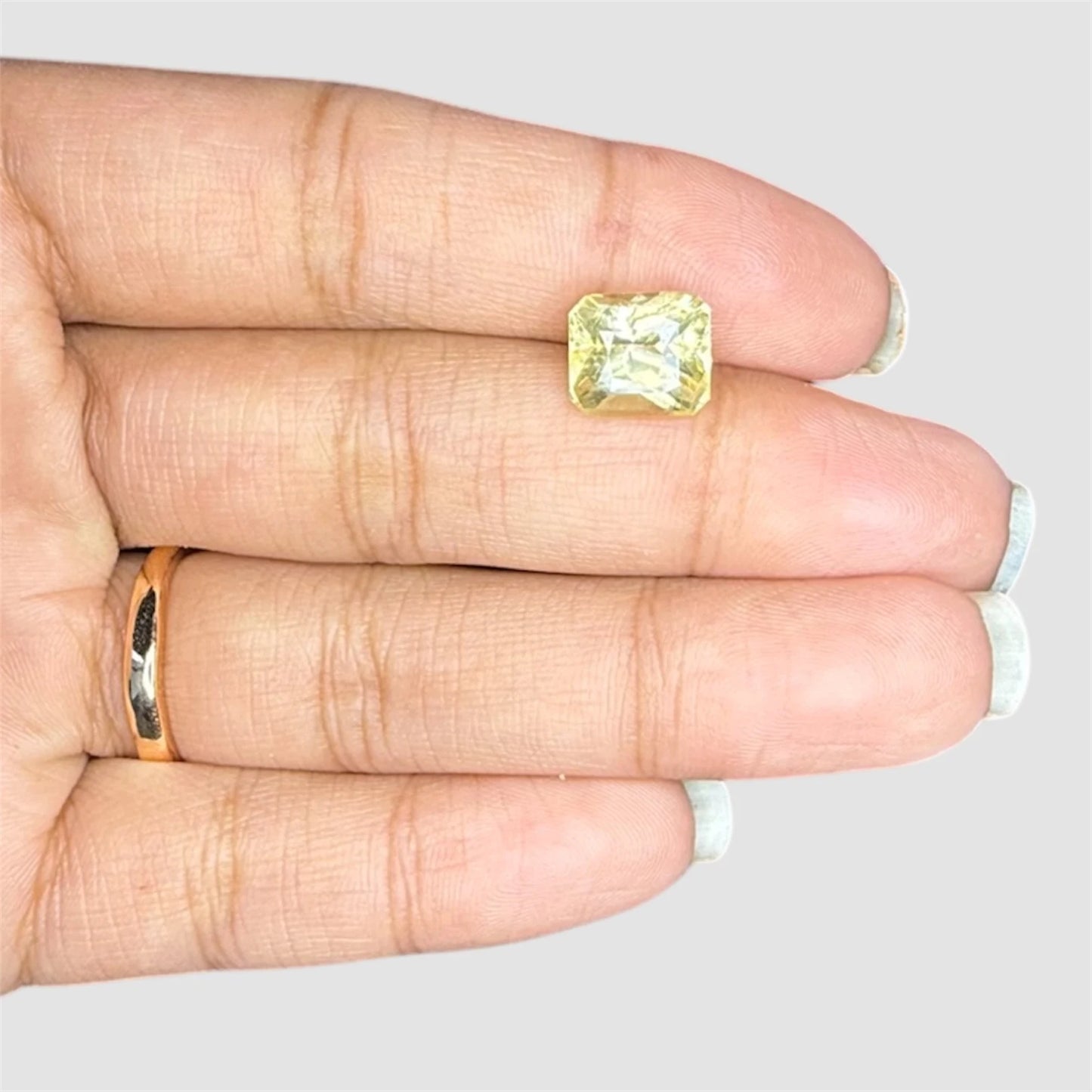 Natural Yellow Sapphire Octagon/Faceted Cut - 5.03 Carats
