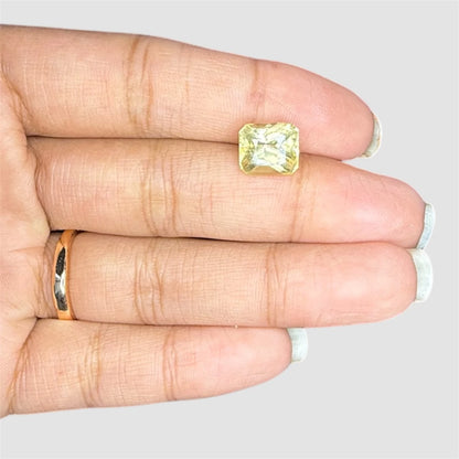 Natural Yellow Sapphire Octagon/Faceted Cut - 5.03 Carats