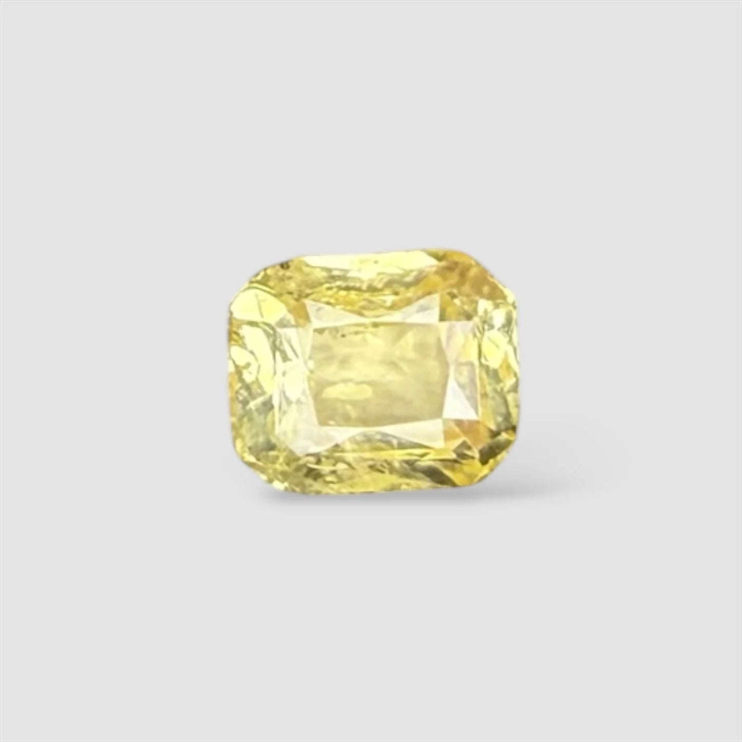 Natural Yellow Sapphire Octagon/Faceted Cut - 5.04 Carats