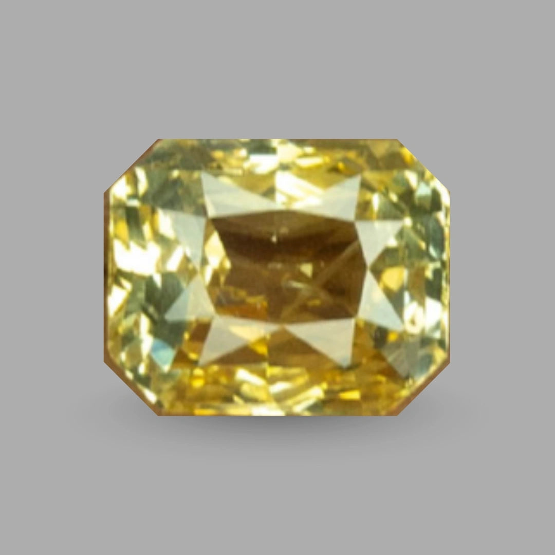 Natural Yellow Sapphire Octagonal Mixed Cut - 4.24 Carats