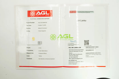 Natural Yellow Sapphire Octagonal Mixed Cut - 4.24 Carats