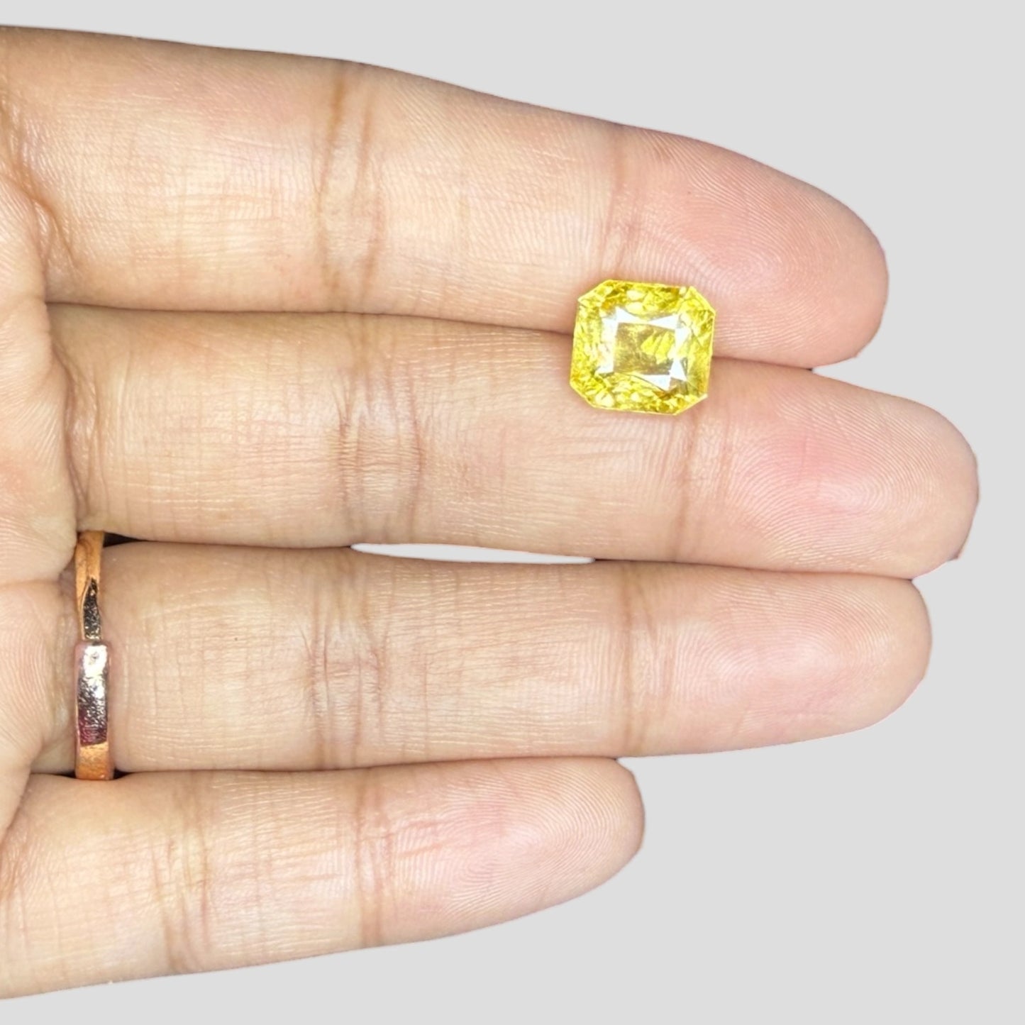 Natural Yellow Sapphire Octagonal Mixed Cut - 5.52 Carats