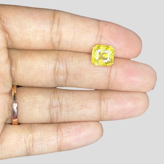 Natural Yellow Sapphire Octagonal Mixed Cut - 5.52 Carats