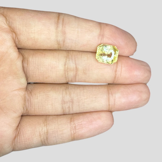 Natural Yellow Sapphire Octagonal Mixed Cut - 5.97 Carats